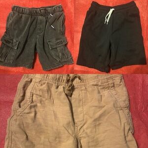 Kids Casual Shorts Set size 10-12- Black, Gray, Tan